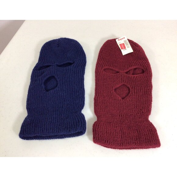 Vintage Ski Mask Full Face Winter Hat Lot of 2 New - Picture 1 of 4